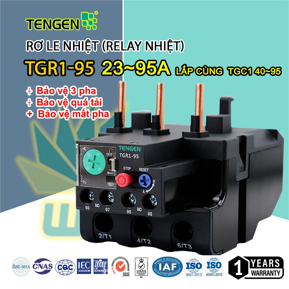 Rơ Le Nhiệt (Relay nhiệt) Tengen TGR1-95