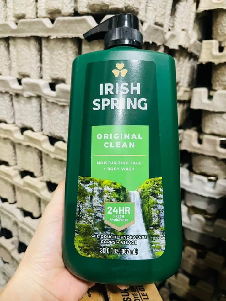 (TRỌN BÔ) SỮA TẮM GỘI IRISH SPRING CỦA MỸ 887ML VÀ 946ML