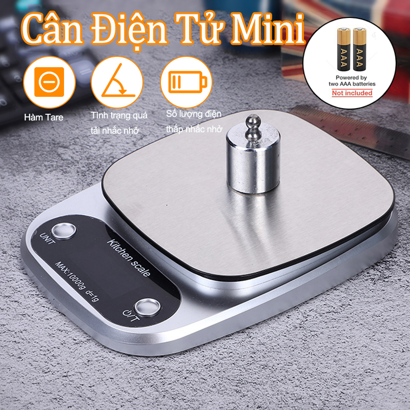 Cân tiểu ly điện tử 3kg - 0.1g, 5kg - 0.1g,10kg-1g,cân nhà bếp mini siêu chính xác