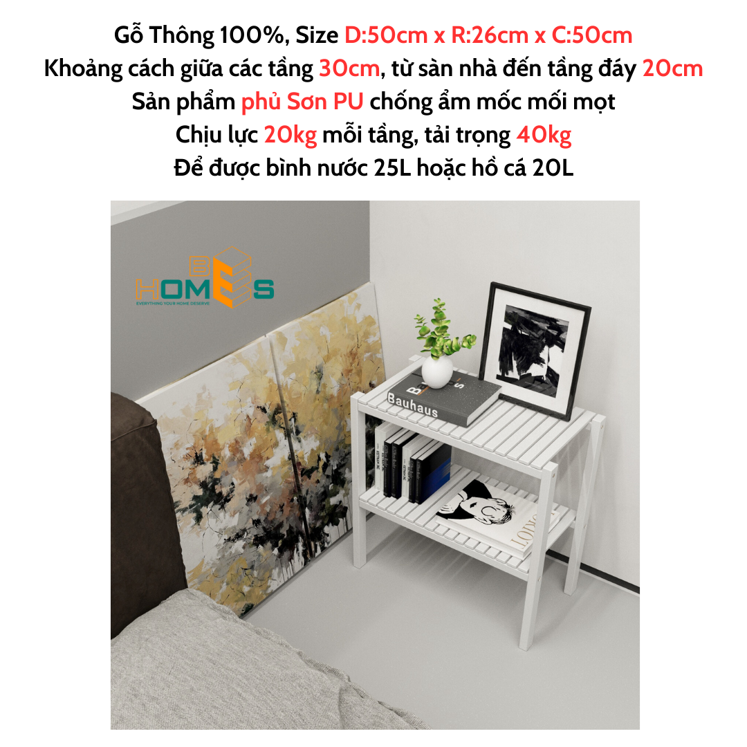 Kệ giày Behomes 2 tầng 50cm