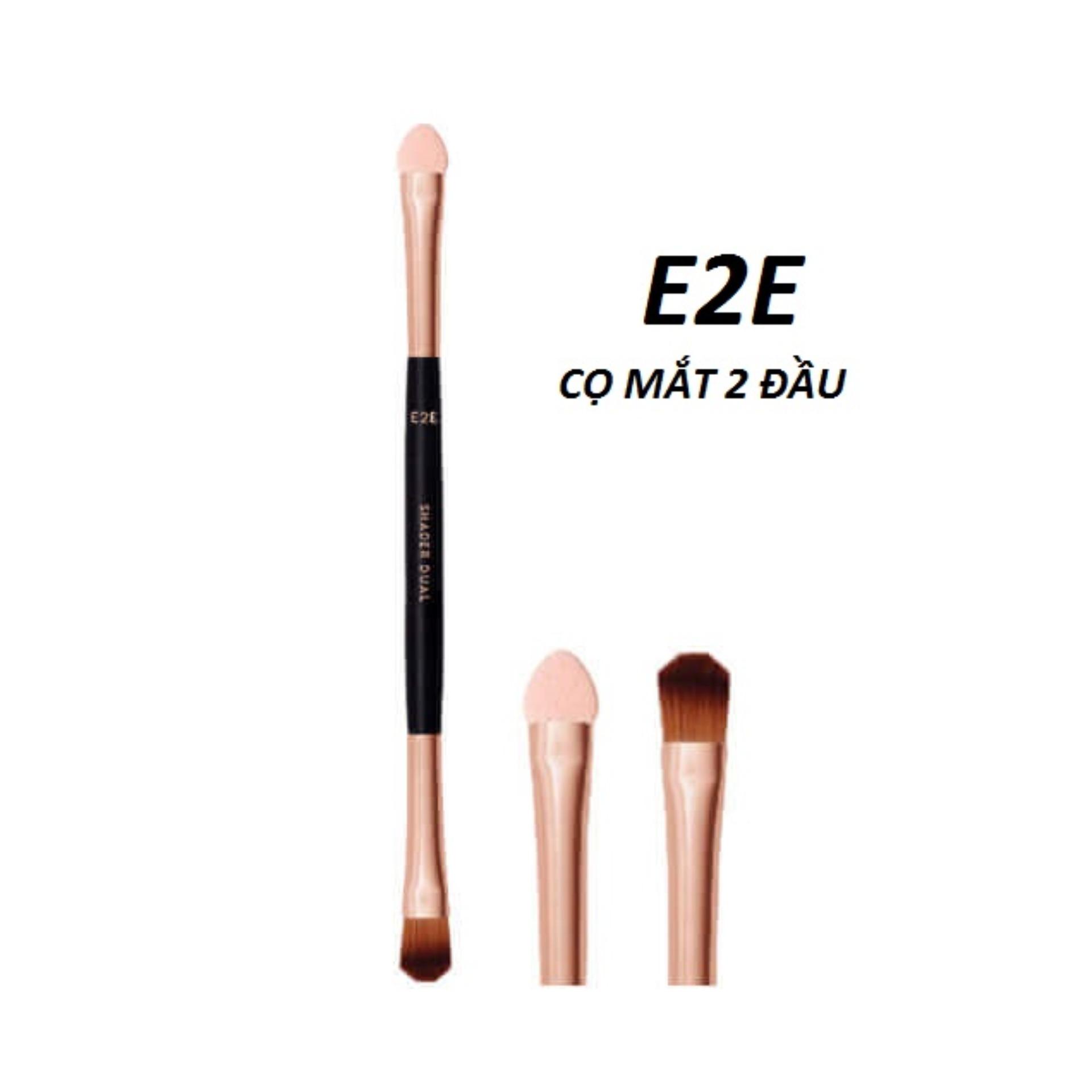 VACOSI SHADER DUAL BRUSH - E2E - CỌ ĐÁNH PHẤN MẮT 2 ĐẦU