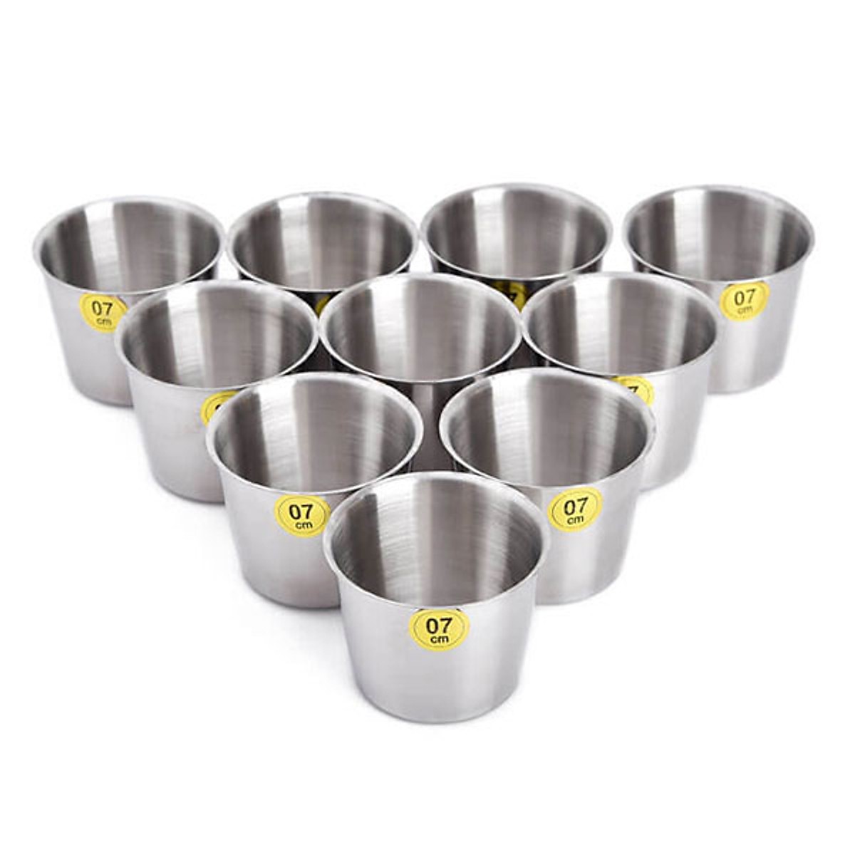 Combo 10 Ly Làm Đá 7cm - 8cm Inox Sáng Bóng Không Gỉ Sét