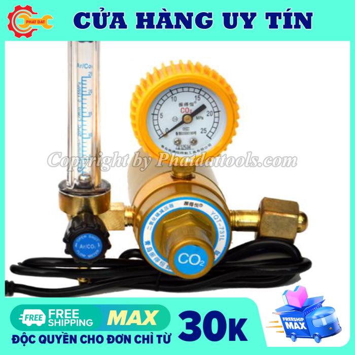 Đồng hồ sấy khí Co2 cho máy hàn MIG/MAG 36V