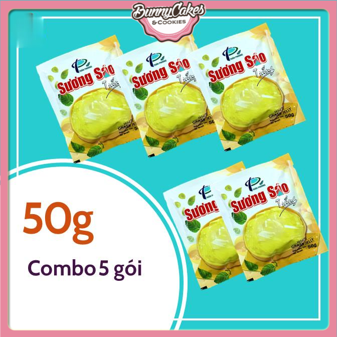 Combo 05 Gói Bột Sương Sáo Trắng 50g (có hạt é)