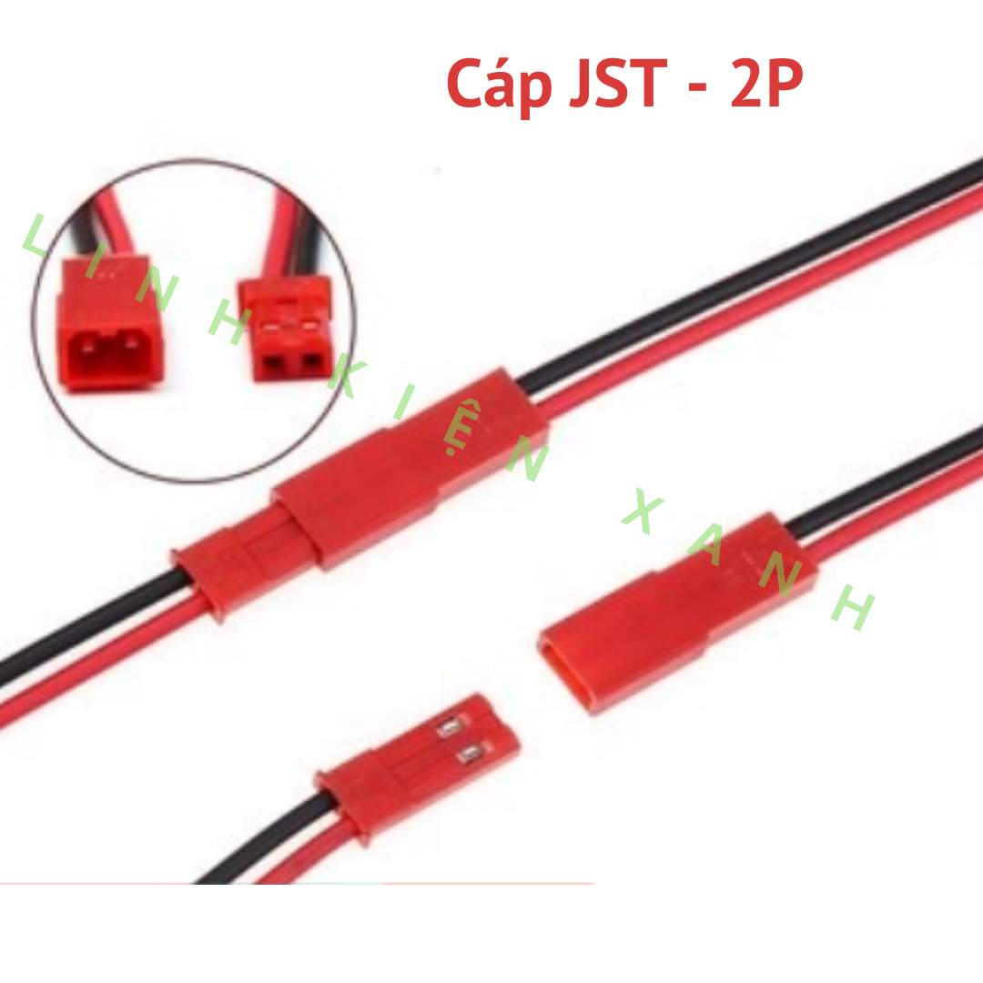 Cặp Jack kết nối SYP/JST-2P 2 Pin 10cm (1 đực 1 cái )