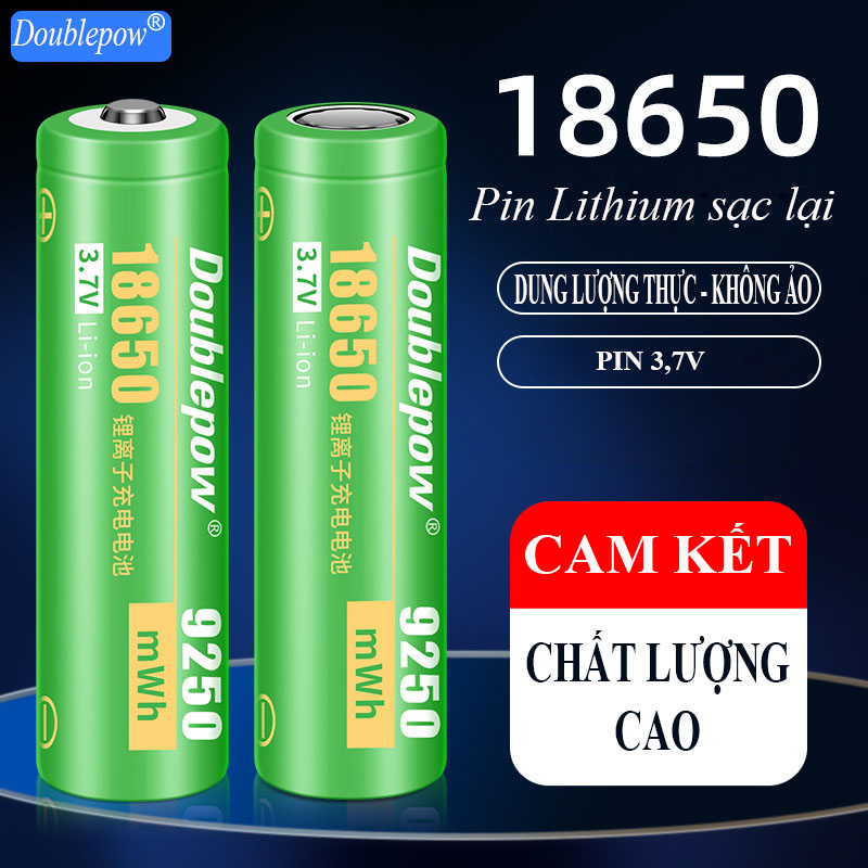 [Hàng chính hãng] Pin sạc 18650 - 9250mWh Doublepow - Pin Lithium dung lượng cao (có nhiều lựa chọn)