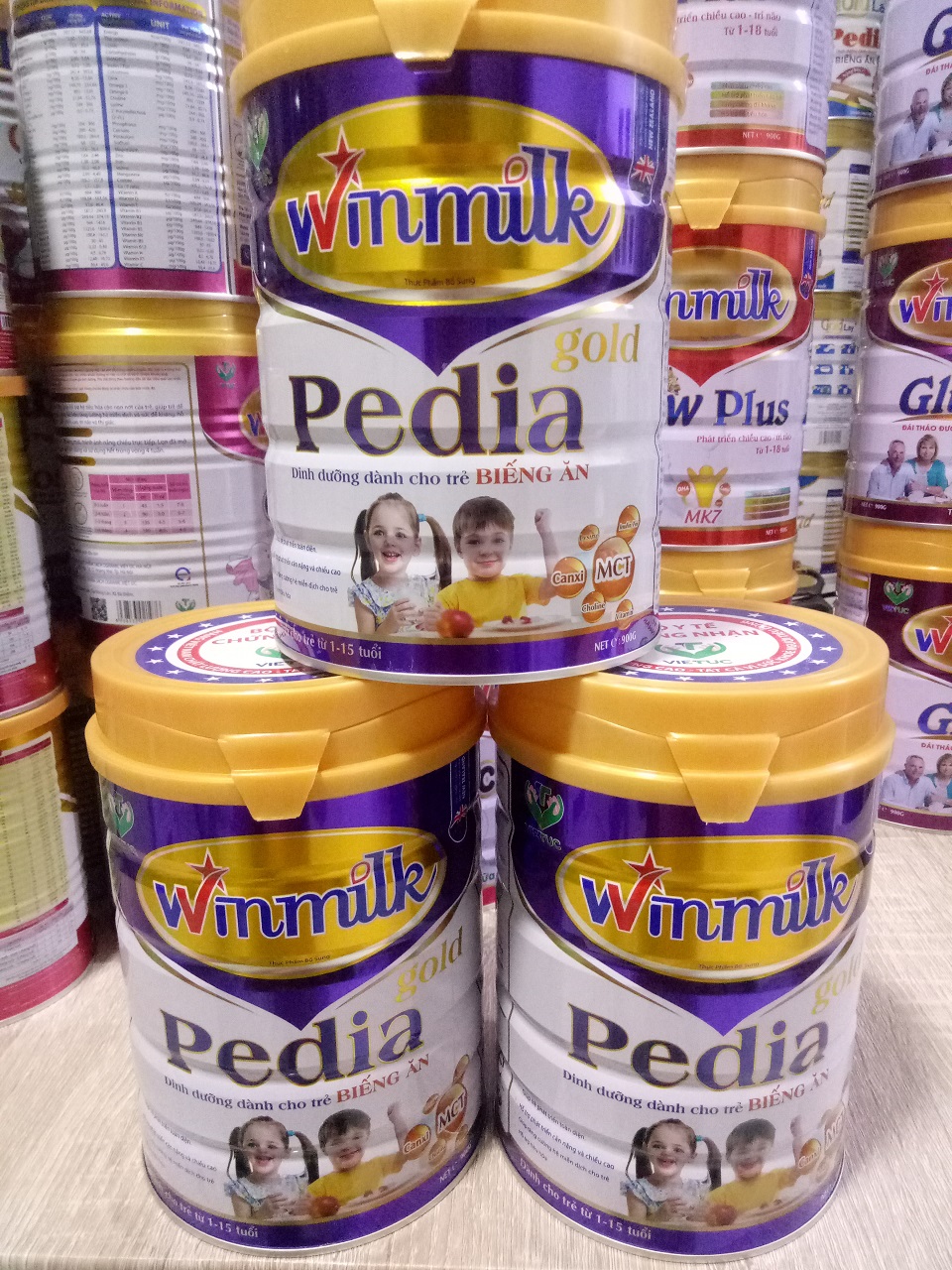 Sữa dành cho trẻ biếng ăn Winmilk Pedia Gold 900g cho trẻ hết biếng ăn tăng cân  đều đặn từ 1-15 tuổi