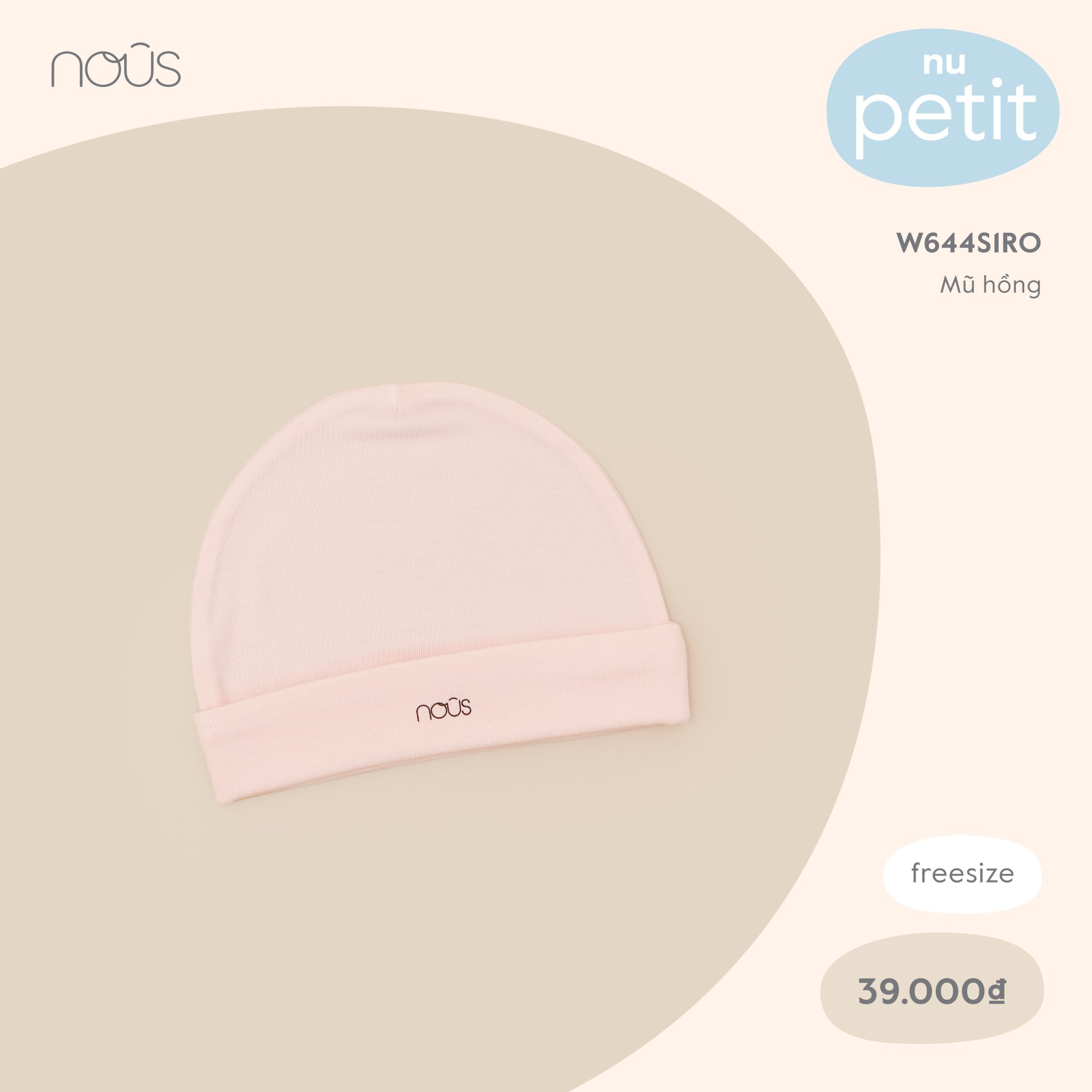 [Nous Chính hãng] [Siêu sale] Nón Mũ sơ sinh nous Petit
