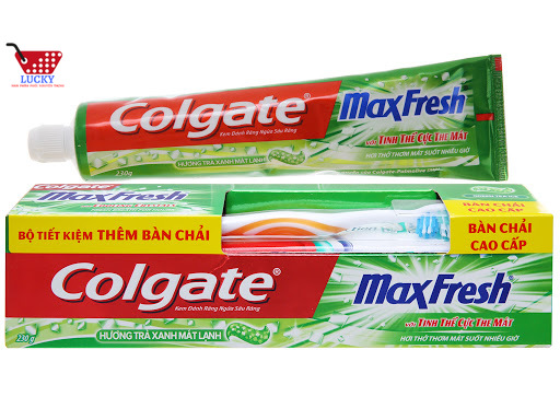Kem đánh răng Colgate MaxFresh 180G/230G Hương trà xanh