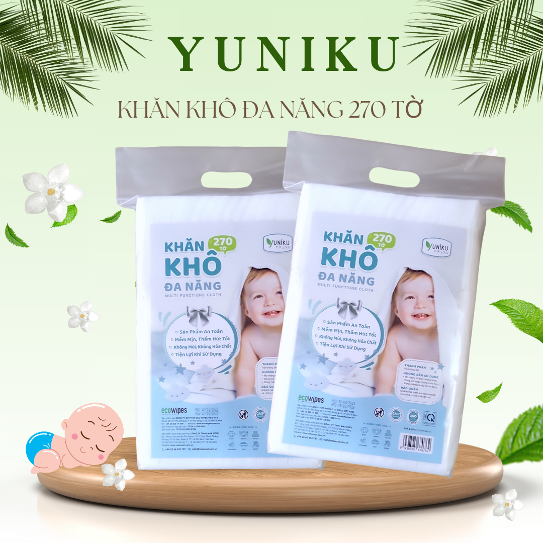 COMBO 5 GÓI KHĂN KHÔ ĐA NĂNG - 270 TỜ