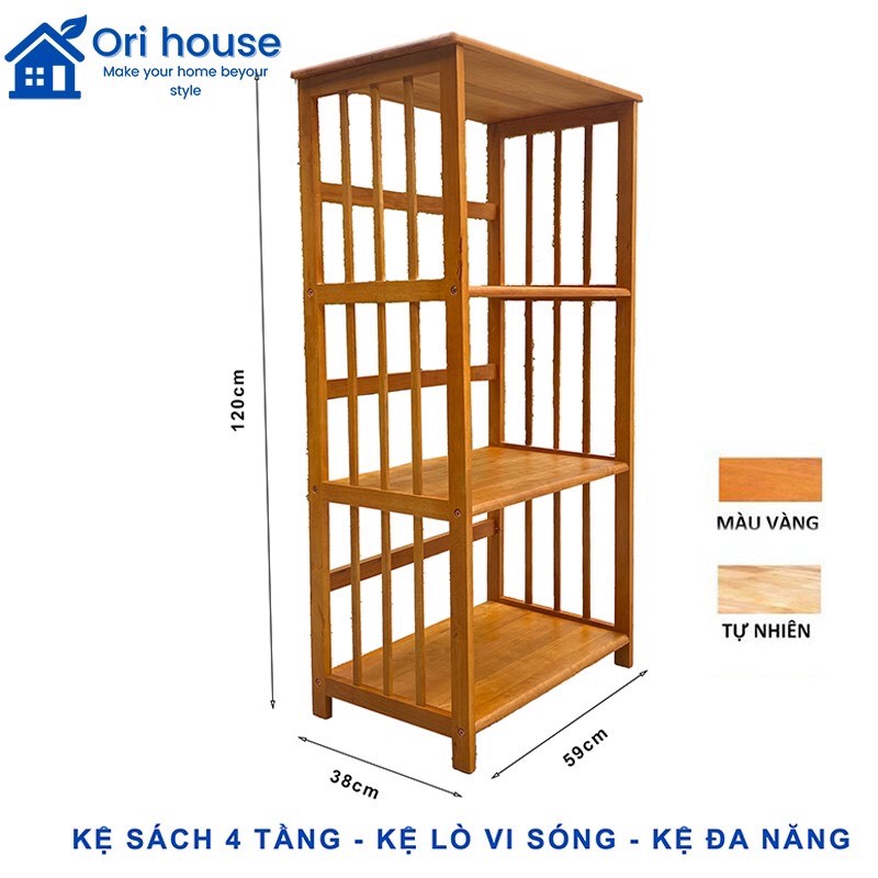 [HCM][Hàng Xuất Khẩu]Kệ gỗ để lò vi sóng 4 tầng