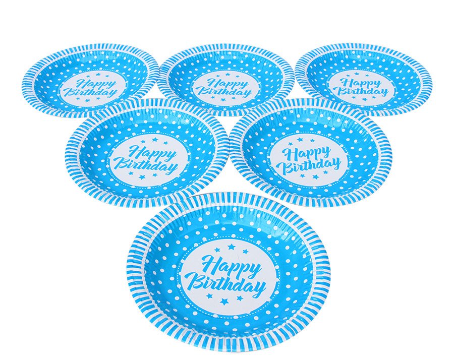 Set 6 cái Dĩa Sinh Nhật Chủ Đề Dành Cho Bé Trai