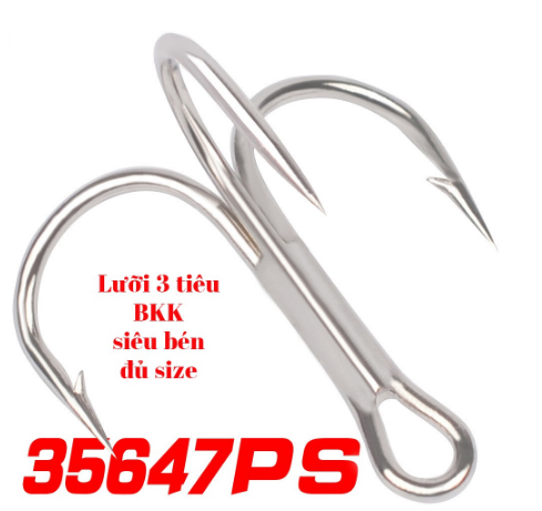 Lưỡi bkk trắng 4-6-8-10 lưỡi câu cá ba tiêu