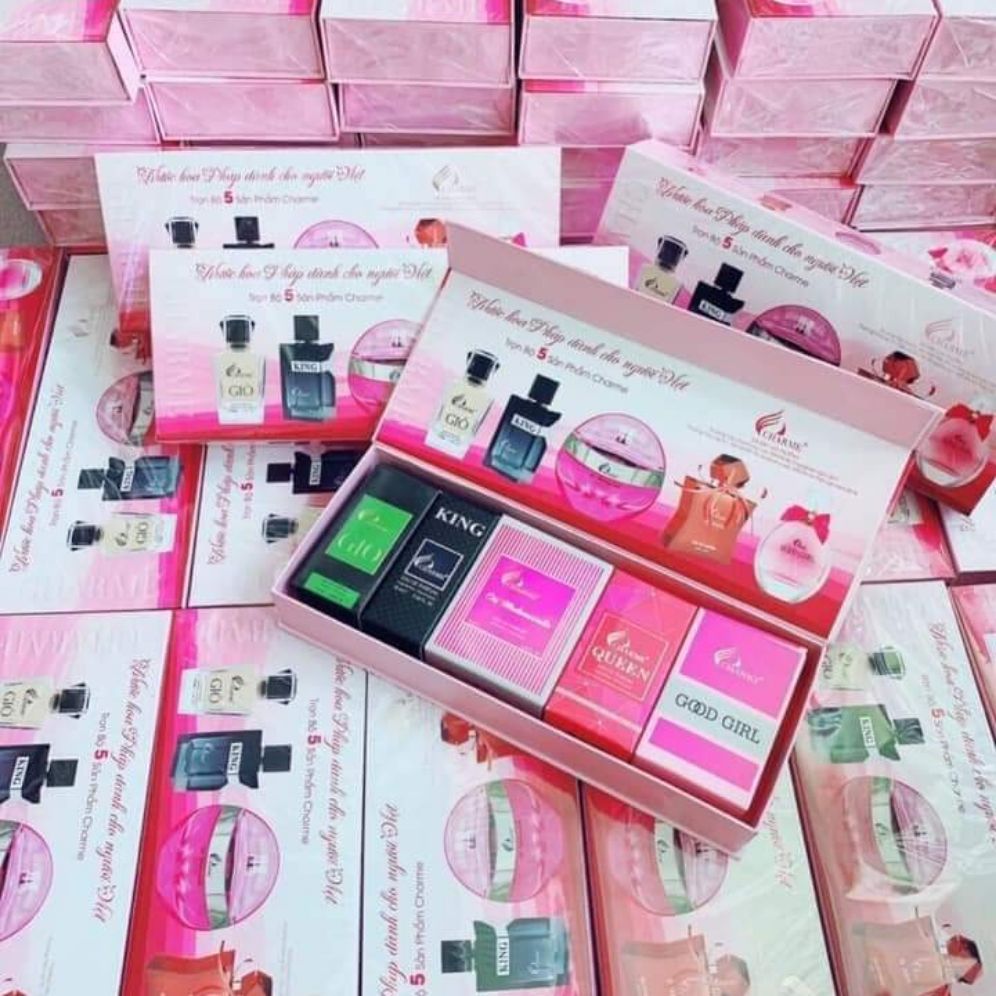Sét 5 chai nước hoa 10ml nhỏ gọn tiện bỏ túi
