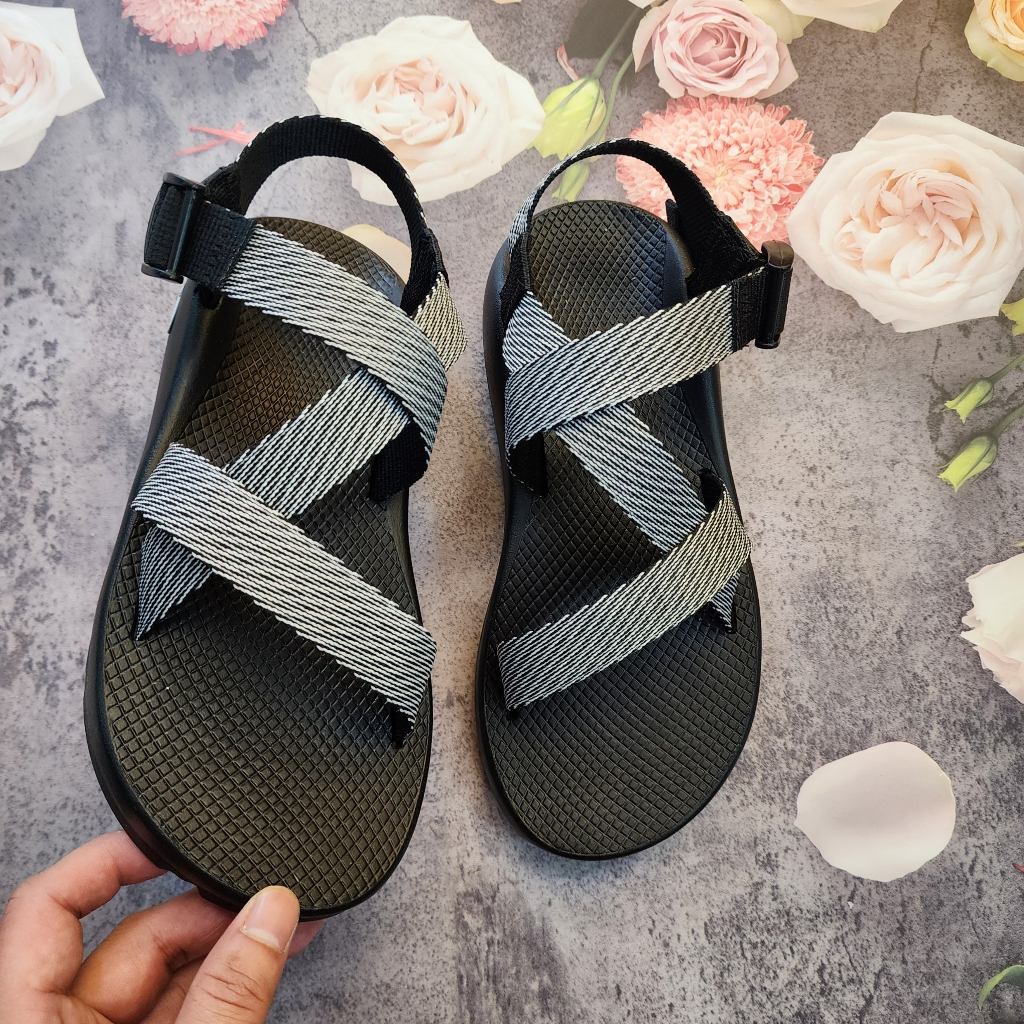 Giày sandal chaco nam nữ, dép chaco xuất xịn mã ghi bạc tg15 full box
