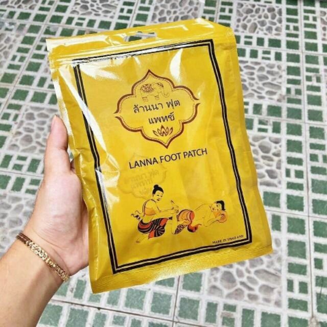 [Túi 10 Miếng] Miếng Dán Thải Độc Chân Lana Foot Patch Thái Lan