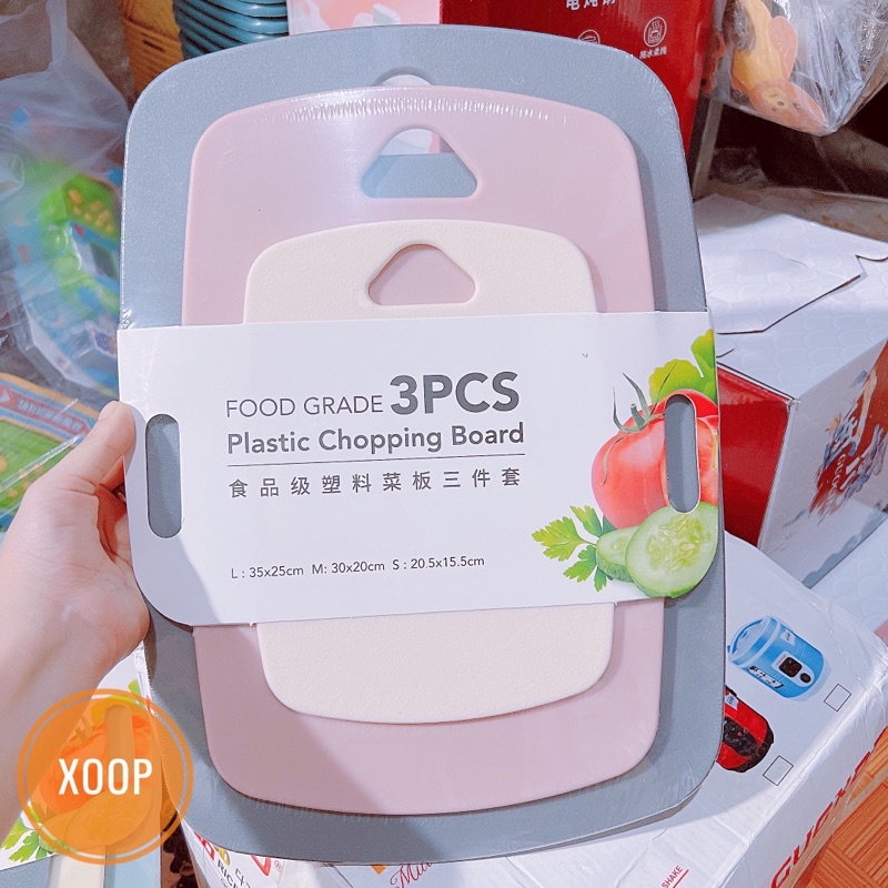 Sét 3 món Thớt nhựa kháng khuẩn