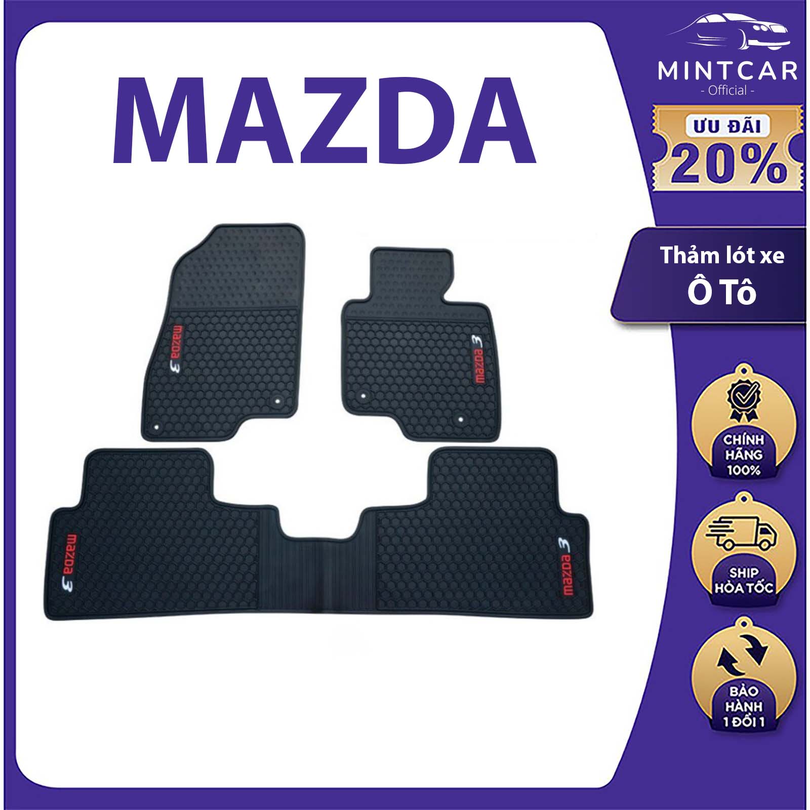 Thảm lót sàn ô tô xe mazda cx5 cao su đúc nguyên khối