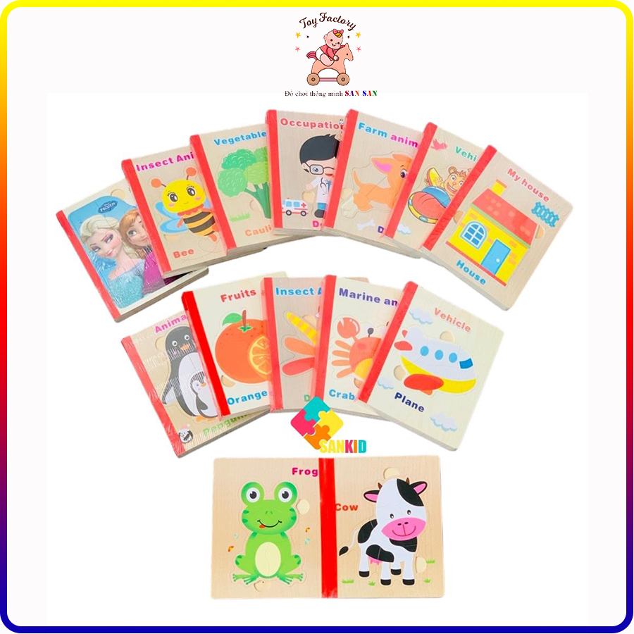 [Hoàn Tiền 10%]Sách gỗ ghép hình