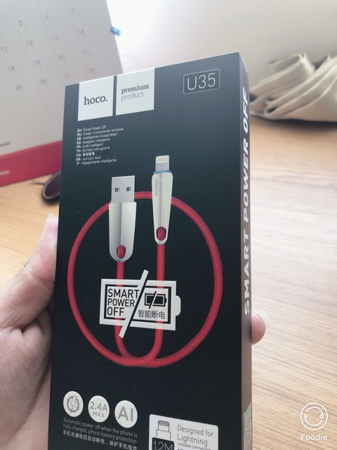 Cáp xạc iphone  HoCo U35. Tự ngắt điện khi pin đầy