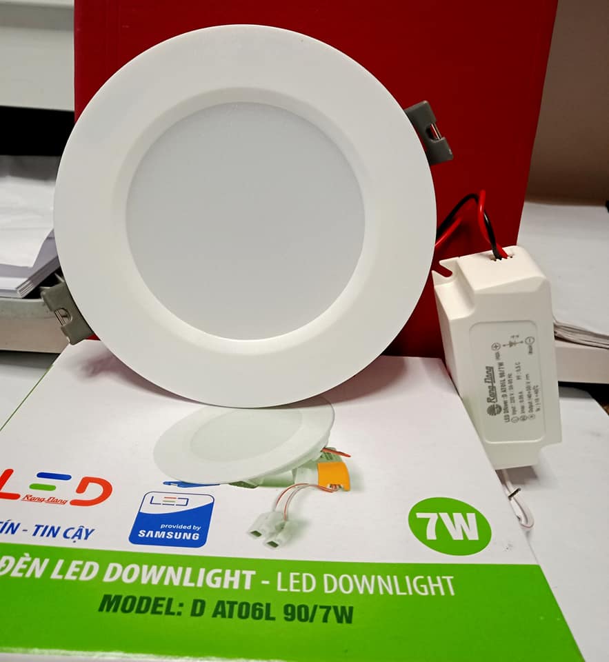 Đèn LED Âm trần Downlight DAT06 90/7W trắng, vàng rạng đông