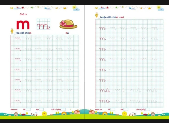 Bé tập tô tập viết chữ to