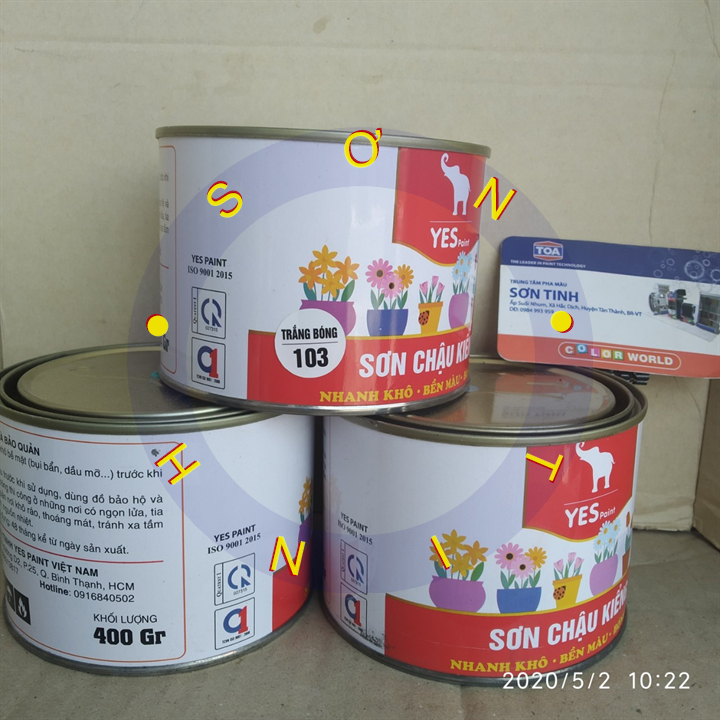 Sơn chậu kiểng, chậu cảnh 1k yes 400g
