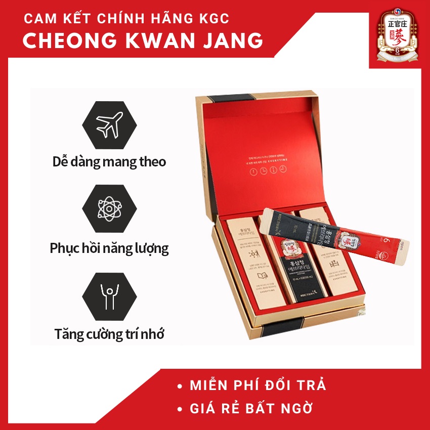 Tinh chất hồng sâm Hàn Quốc Everytime ORIGIN 10ml x 30 gói  (KGC Extract Everytime ) ( 30% tinh chất hồng sâm)
