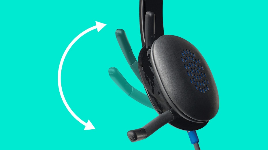 Tai nghe Logitech H540 Âm thanh nổi kỹ thuật số có độ phân giải cao, nút điều khiển trên tai - Bảo hành 2 năm