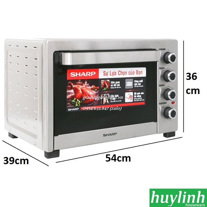 Lò nướng đối lưu 38 lít Sharp EO-A383RCSV-ST [5 chức năng] - [A384RCSV - 12 chức năng] [A383 - A384]