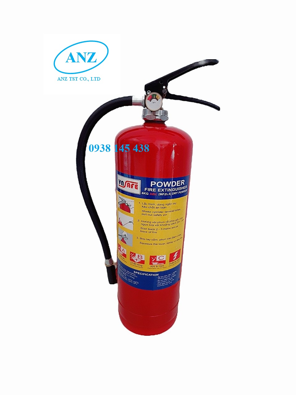 [HCM]COMBO 2 BÌNH CHỮA CHÁY BỘT ABC MFZL 4 KG