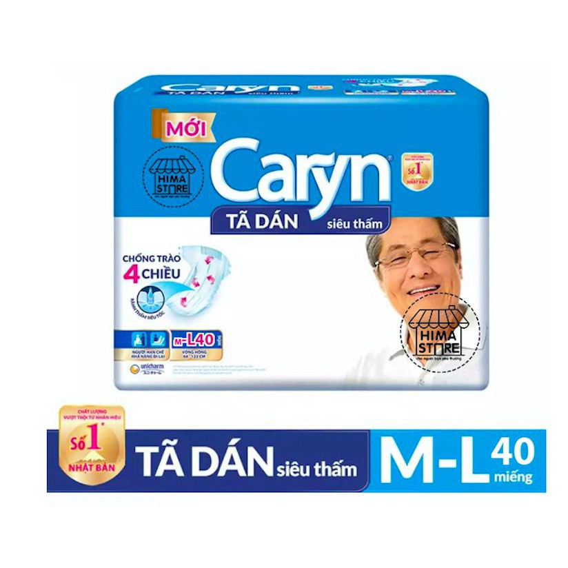 Tã Dán Siêu Thấm Caryn Gói Siêu Tiết Kiệm M-L40