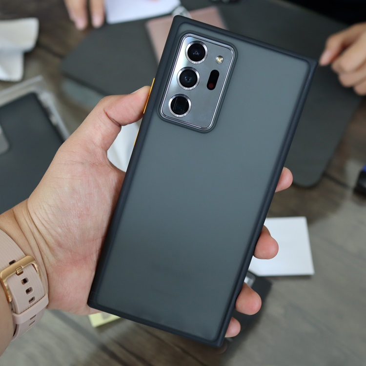 Ốp lưng Galaxy Note 20 Ultra nhám mờ viền màu Rock