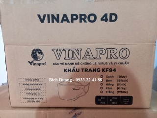 Thùng khẩu trang kháng khuẩn KF94 VINAPRO 4D (300 cái thùng) thumbnail