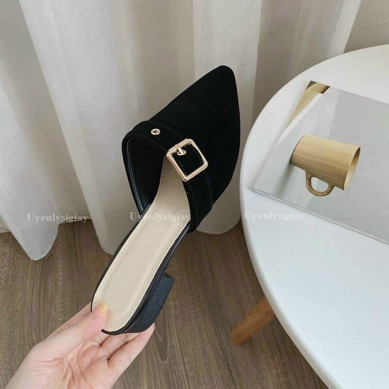 Dép sục thời trang mũi nhọn chất da nỉ cực hót