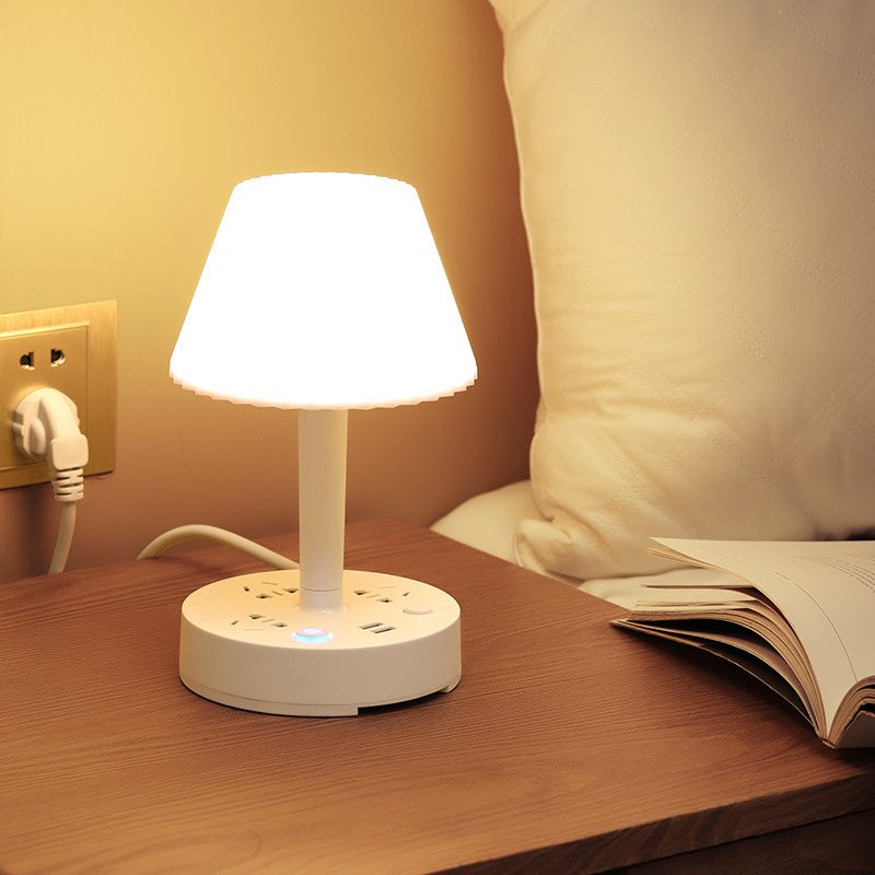 Đèn để bàn thông minh, đèn ngủ kết hợp ổ cắm USB