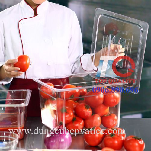 Khay container nhựa GN có nắp size 1/2x150