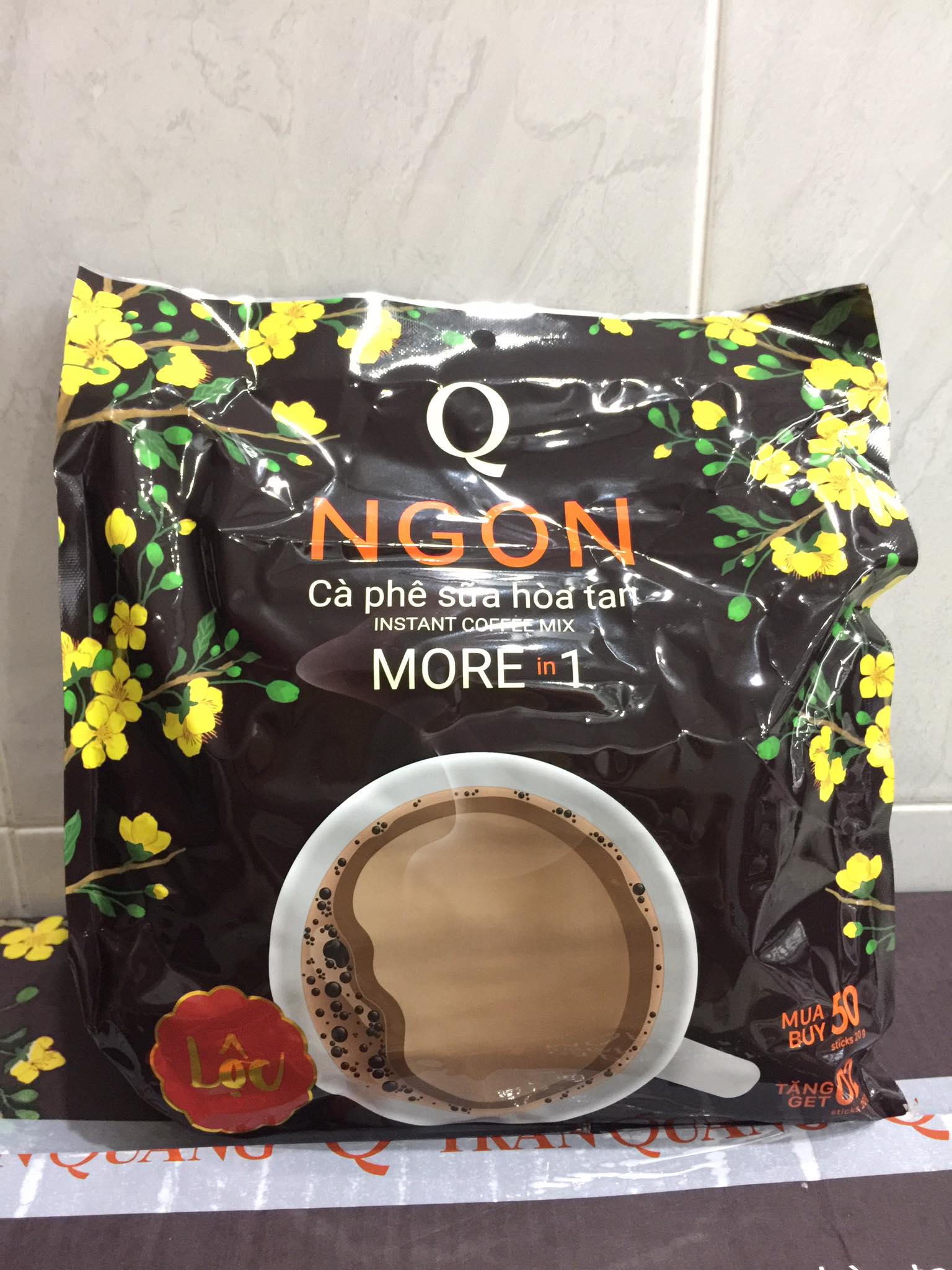 Cà phê sữa Ngon Trần Quang bịch lớn 1.04Kg 52 gói dài 20g  Thay đổi bao bì