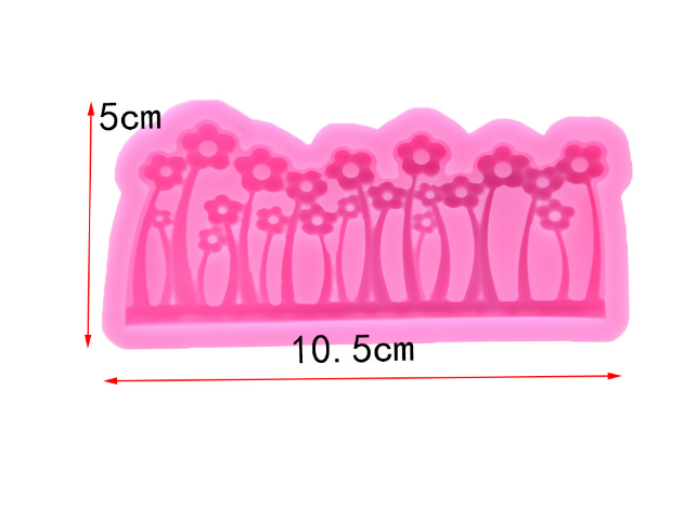 Khuôn silicon 3d - 4d viền hoa cỏ