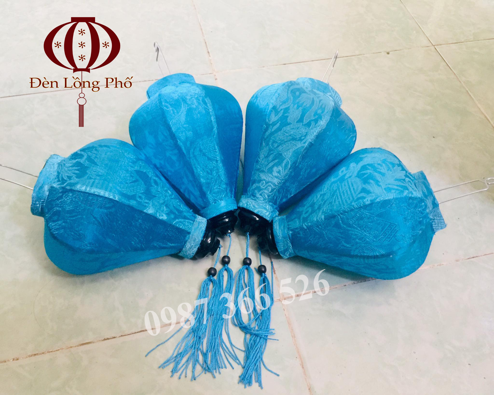 Combo 10 đèn lồng Hội An 20 cm đủ màu