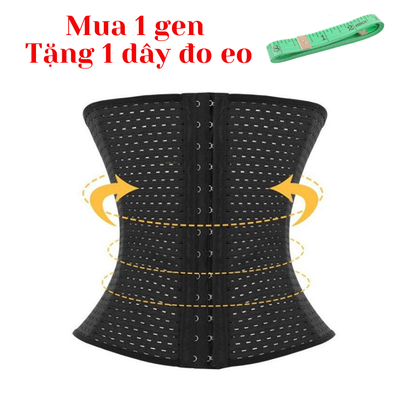Đai Nịt Bụng Định Hình Tạo Vòng Eo Thon Gọn - 4 Thanh Chống Cuộn - Gen Cao 25cm - Chất Gen Mềm Co Giãn Tốt - Gen nịt bụng giảm mỡ sau sinh - Miếng Nâng Bụng - BCTHIENDUONGNOIY