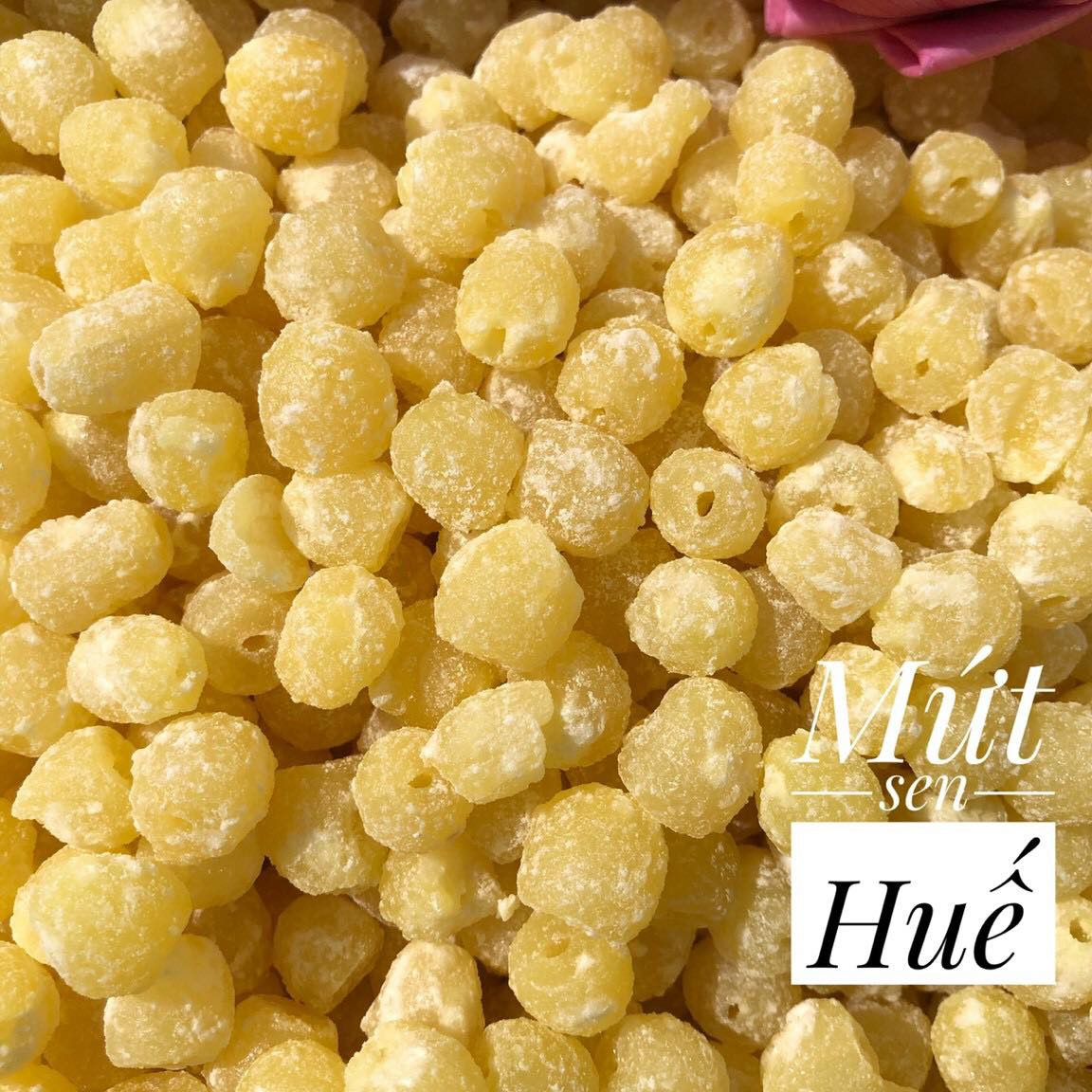 Mứt hạt sen Huế loại 1 đặc biệt thơm ngon - mứt tết - bánh kẹo đồ ăn vặt
