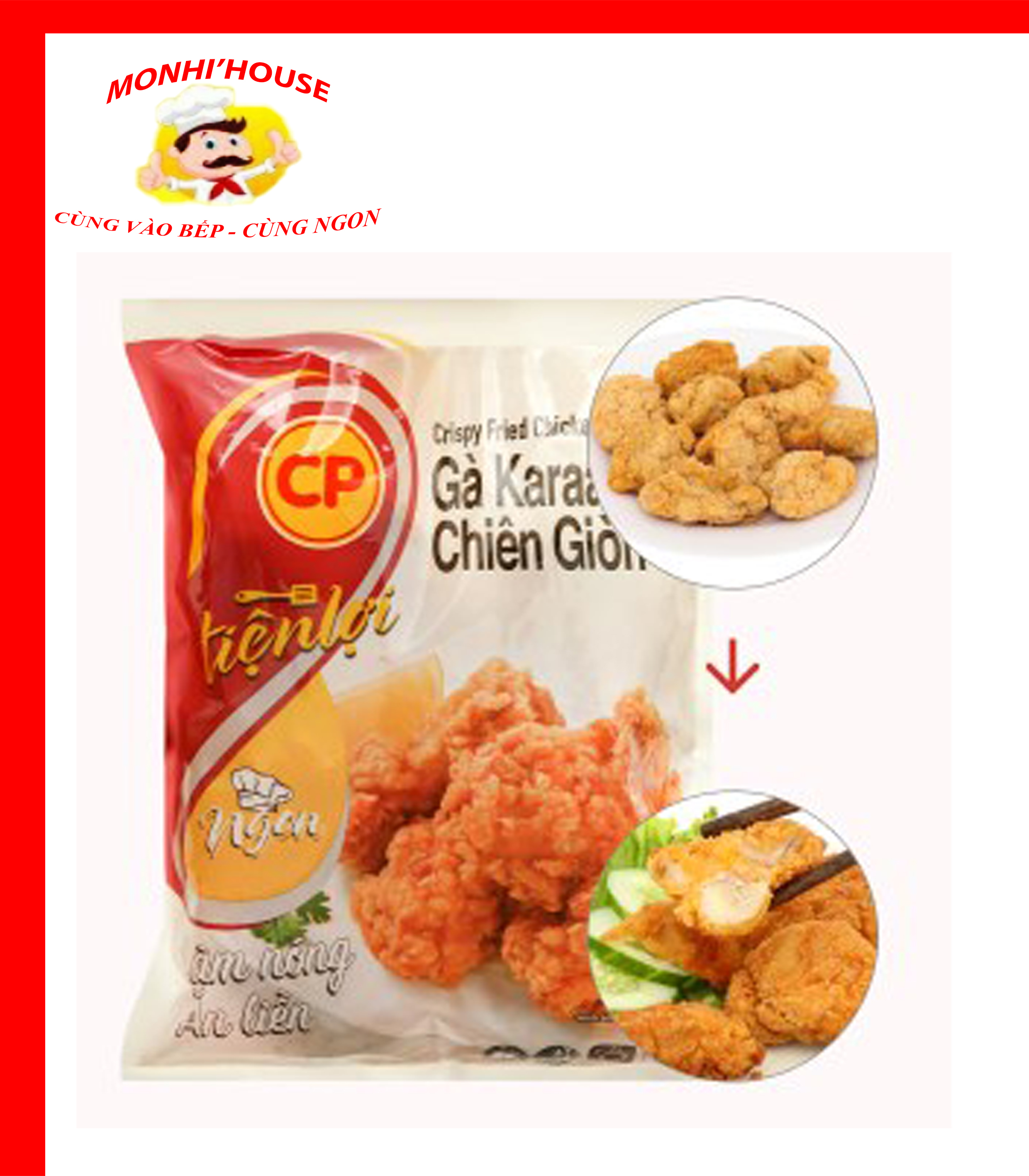( Đặc Biệt) Gà Chiên Giòn CP đủ vị_ tùy chọn_làm nóng ăn liền
