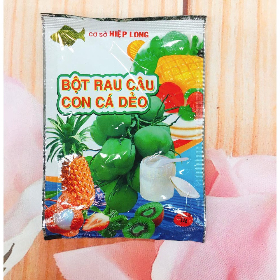 Bột rau câu con cá dẻo 12g