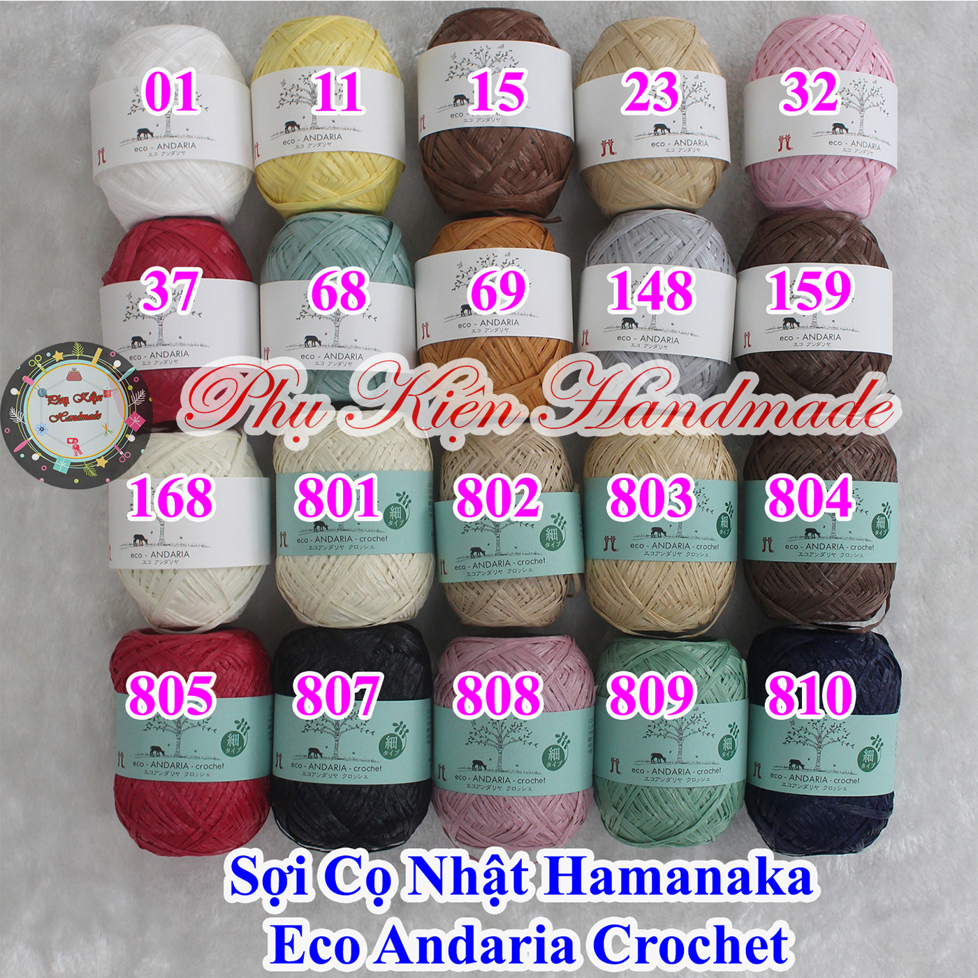 Sợi Cọ Nhật Hamanaka Eco Andaria Crochet