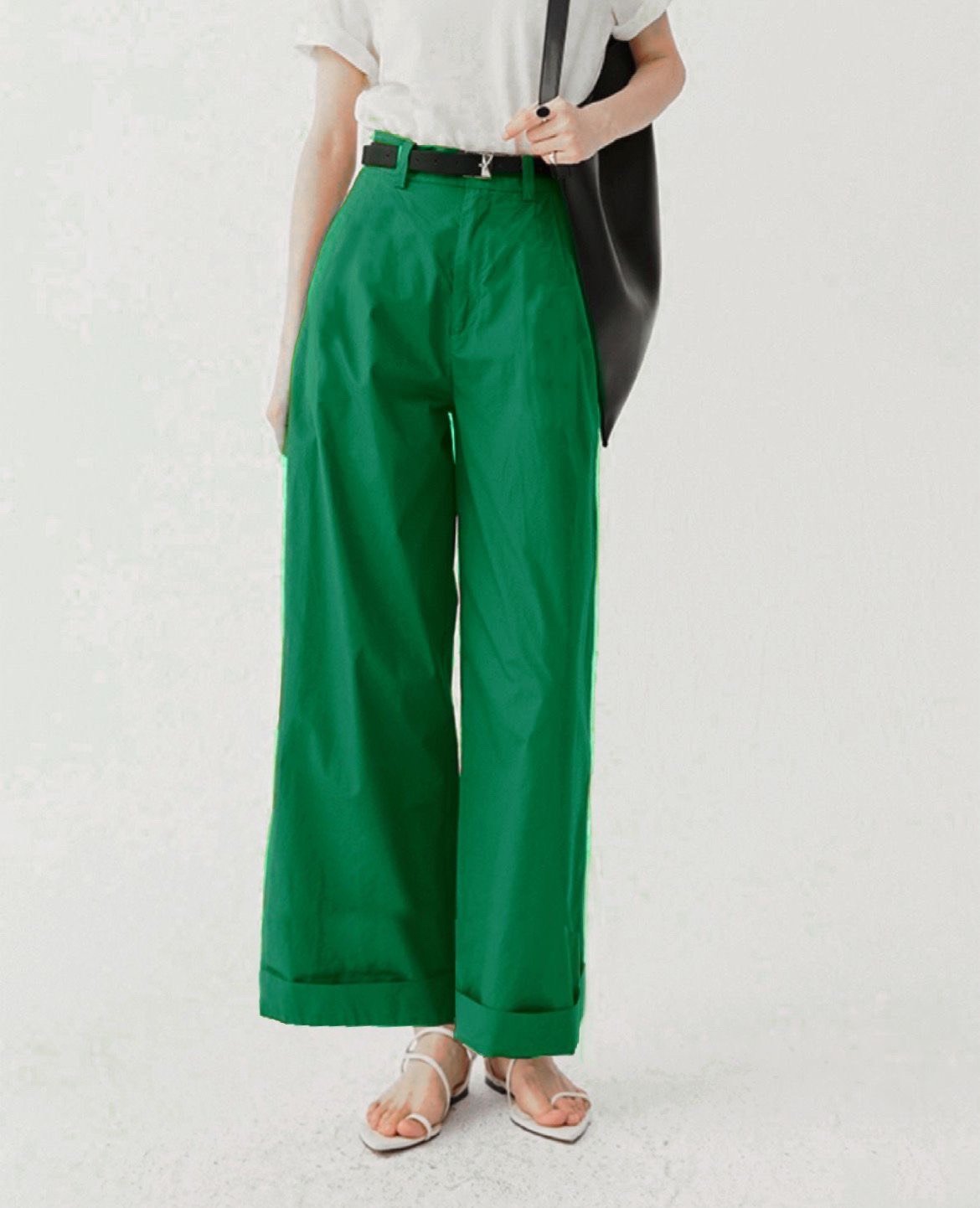 Quần Kaki dáng culottes cạp cao(A1620)