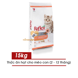 Hạt Cho Mèo Con Reflex Kitten Bao 15kg - Vị Gà&Gạo - Nông Trại Thú Cưng thumbnail