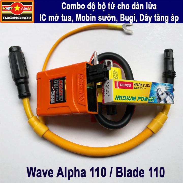 Combo Độ bộ tứ dàn lửa cho Wave Alpha 110, Blade 110 - KOZI Malaysia