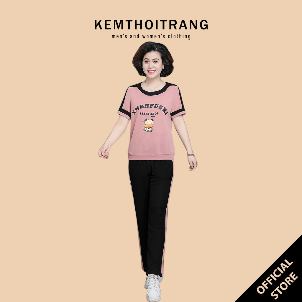 Set bộ thời trang họa tiết bò sữa dễ thương