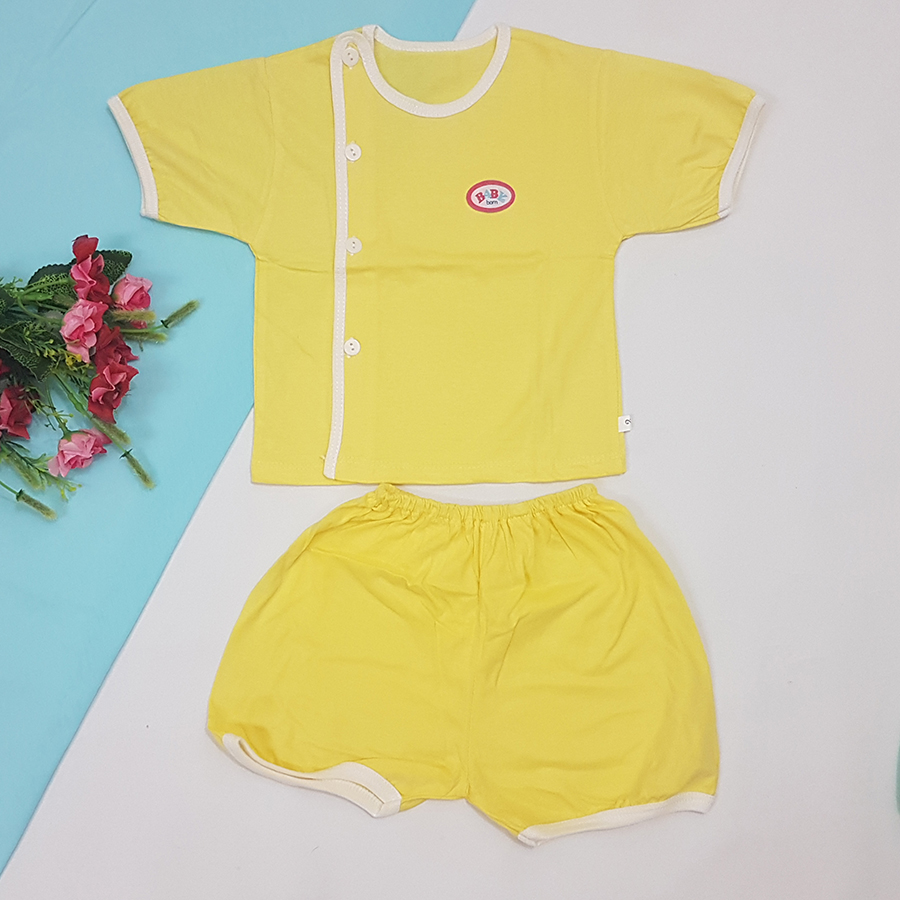 Combo 2 bộ quần áo cộc sơ sinh cotton baby bon cho bé 3-8kg